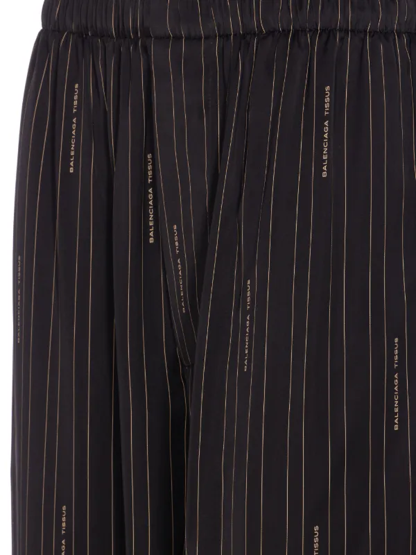 Balenciaga Striped Trousers | Black | FARFETCH