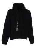 Alexander McQueen logo-print kangaroo-pocket hoodie - Black