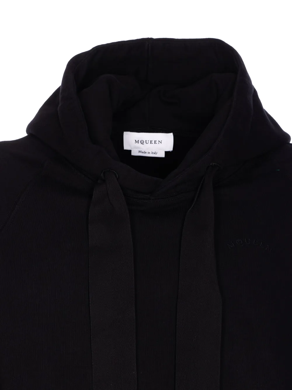 Alexander McQueen Hoodie met logoprint en buidelzak Zwart