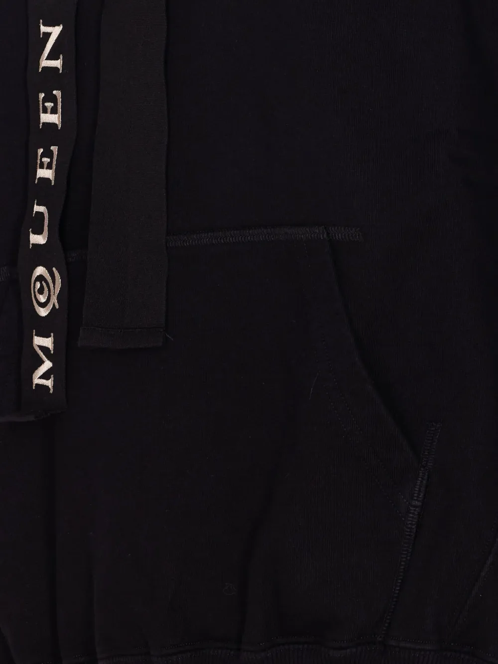 Alexander McQueen Hoodie met logoprint en buidelzak Zwart