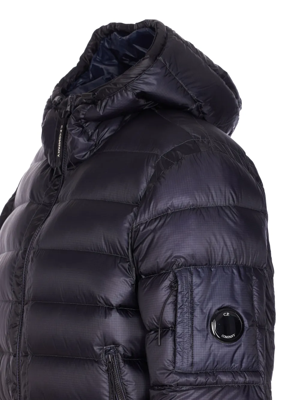 C.P. Company Gewatteerde jas met capuchon Blauw