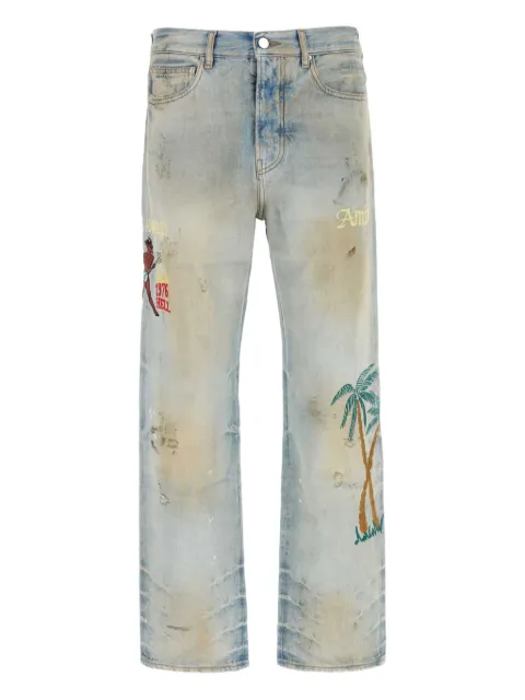 AMIRI Sinners embroidered distressed jeans