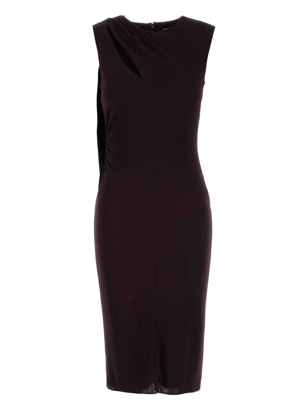 TOM FORD draped sleeveless dress Zwart
