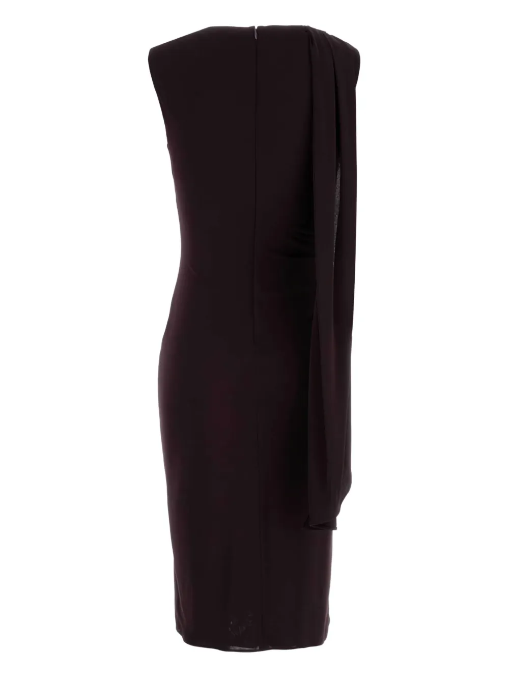 TOM FORD draped sleeveless dress Zwart