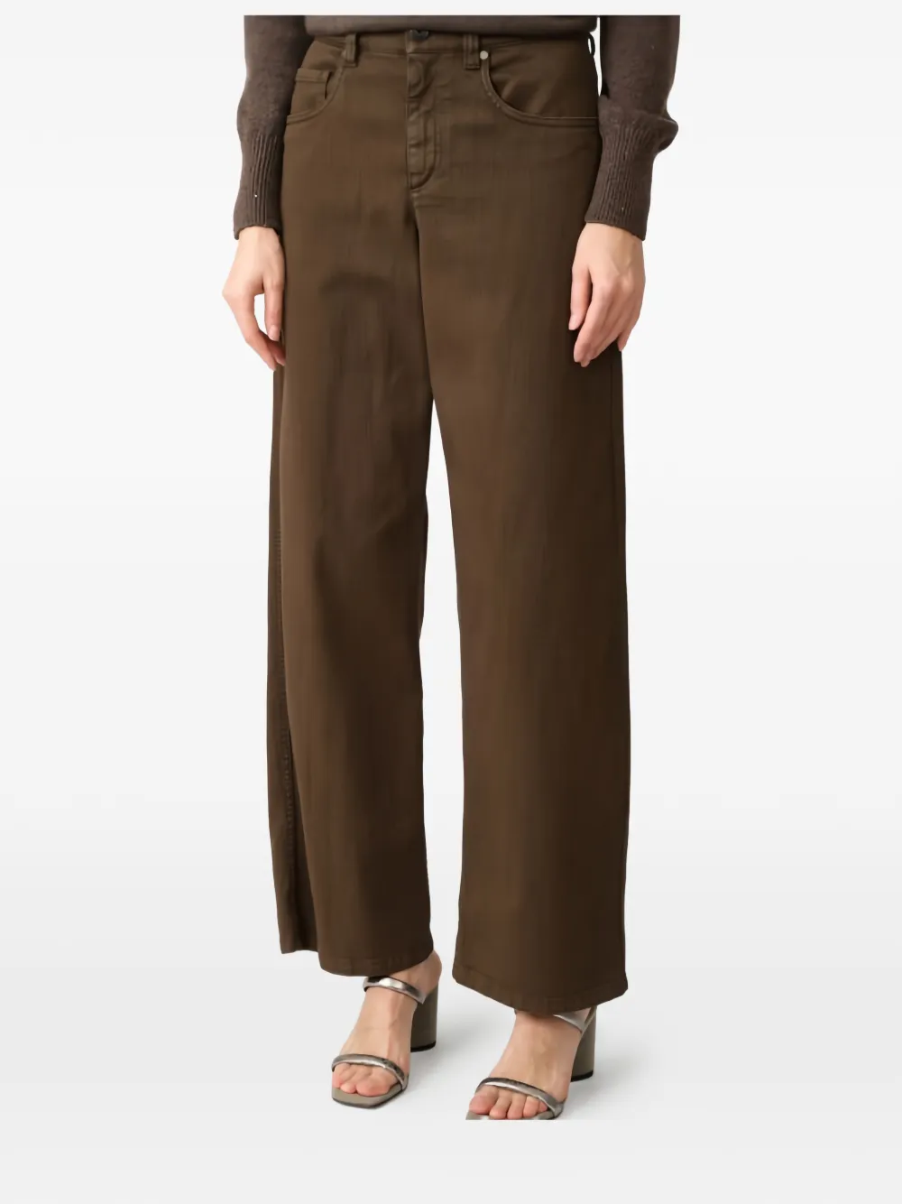 Brunello Cucinelli wide-leg trousers | Brown | Image 1