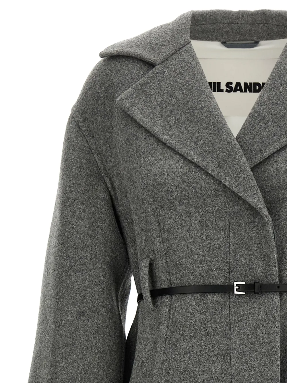 Jil Sander Jas met ceintuur Grijs