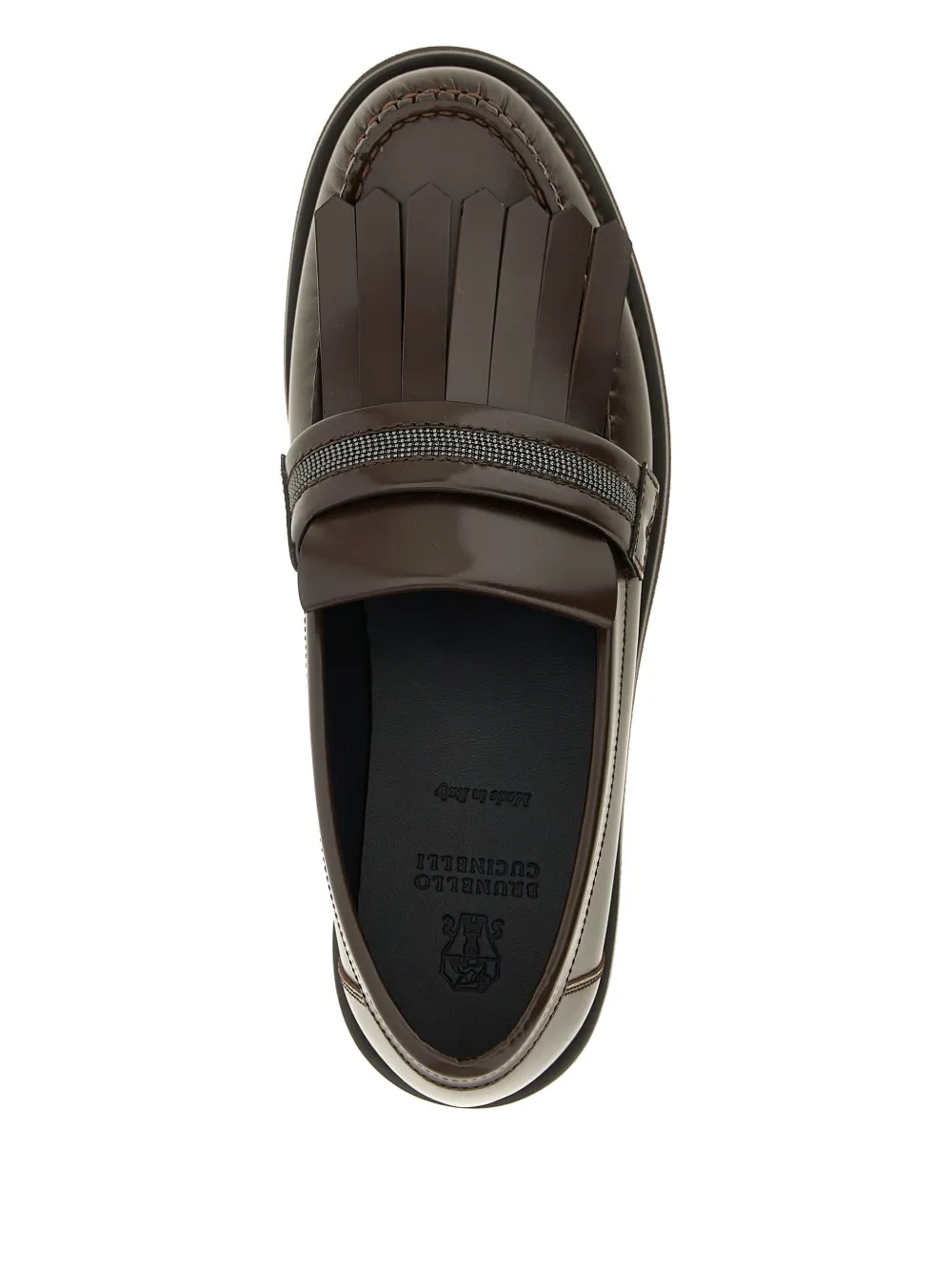 Brunello Cucinelli Monili fringed loafers Brown