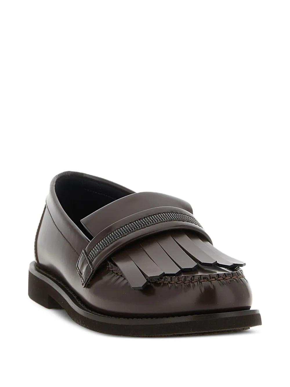 Brunello Cucinelli Monili fringed loafers Brown