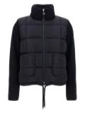 Moncler knitted-panels puffer jacket - Blue