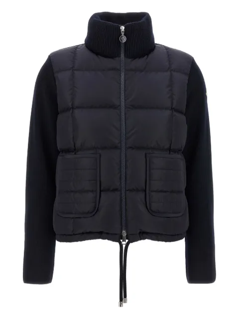 Moncler knitted-panels puffer jacket