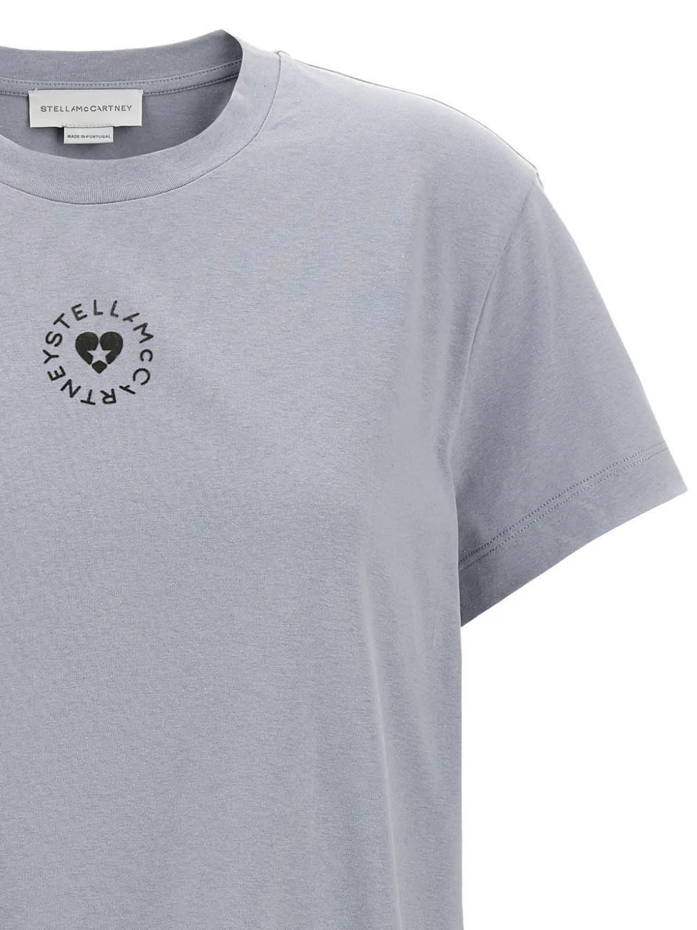 Stella McCartney T-shirt met logoprint met ronde hals Blauw