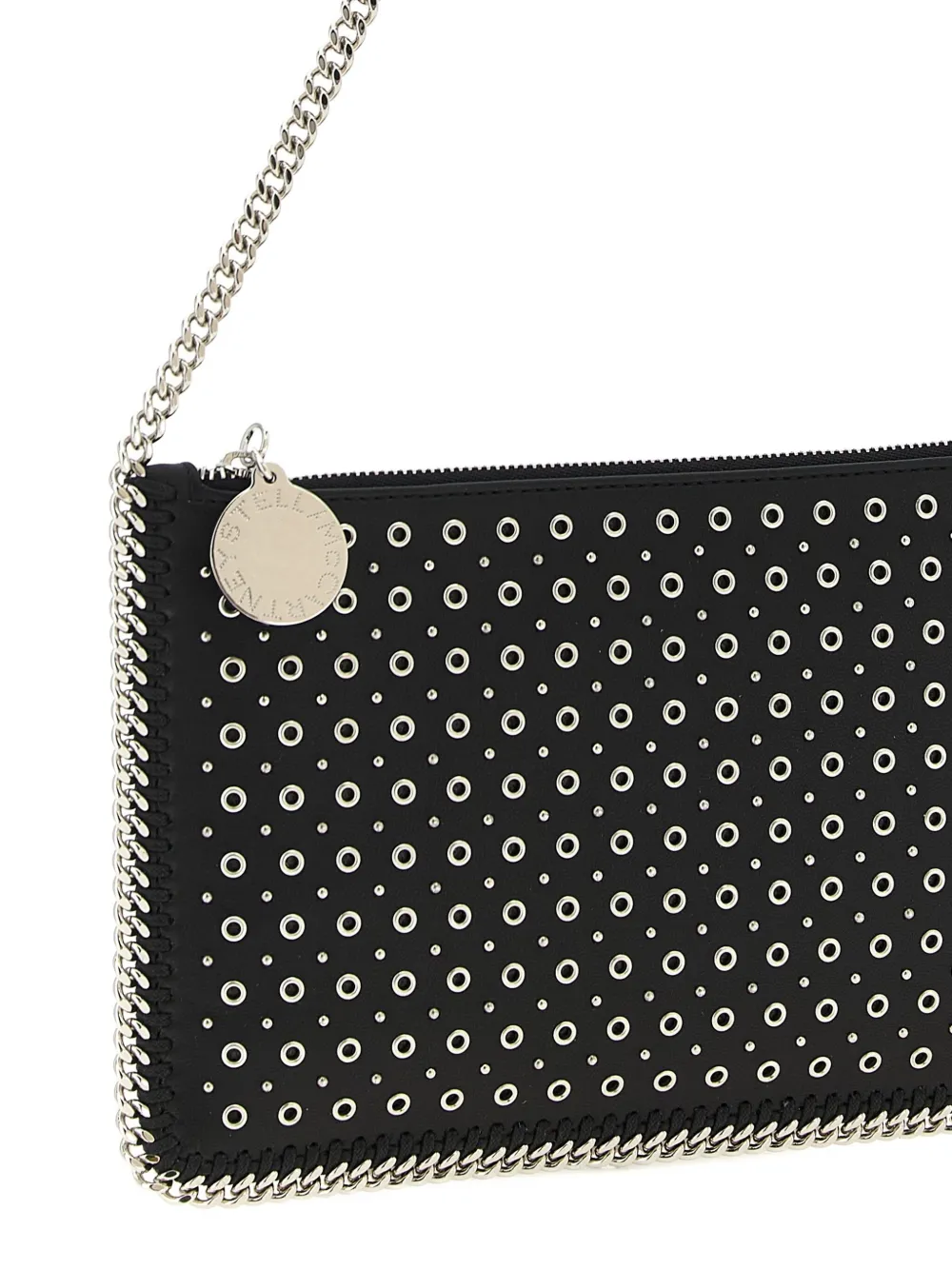 Stella McCartney Falabella schoudertas verfraaid met studs en kettinghengsel Zwart