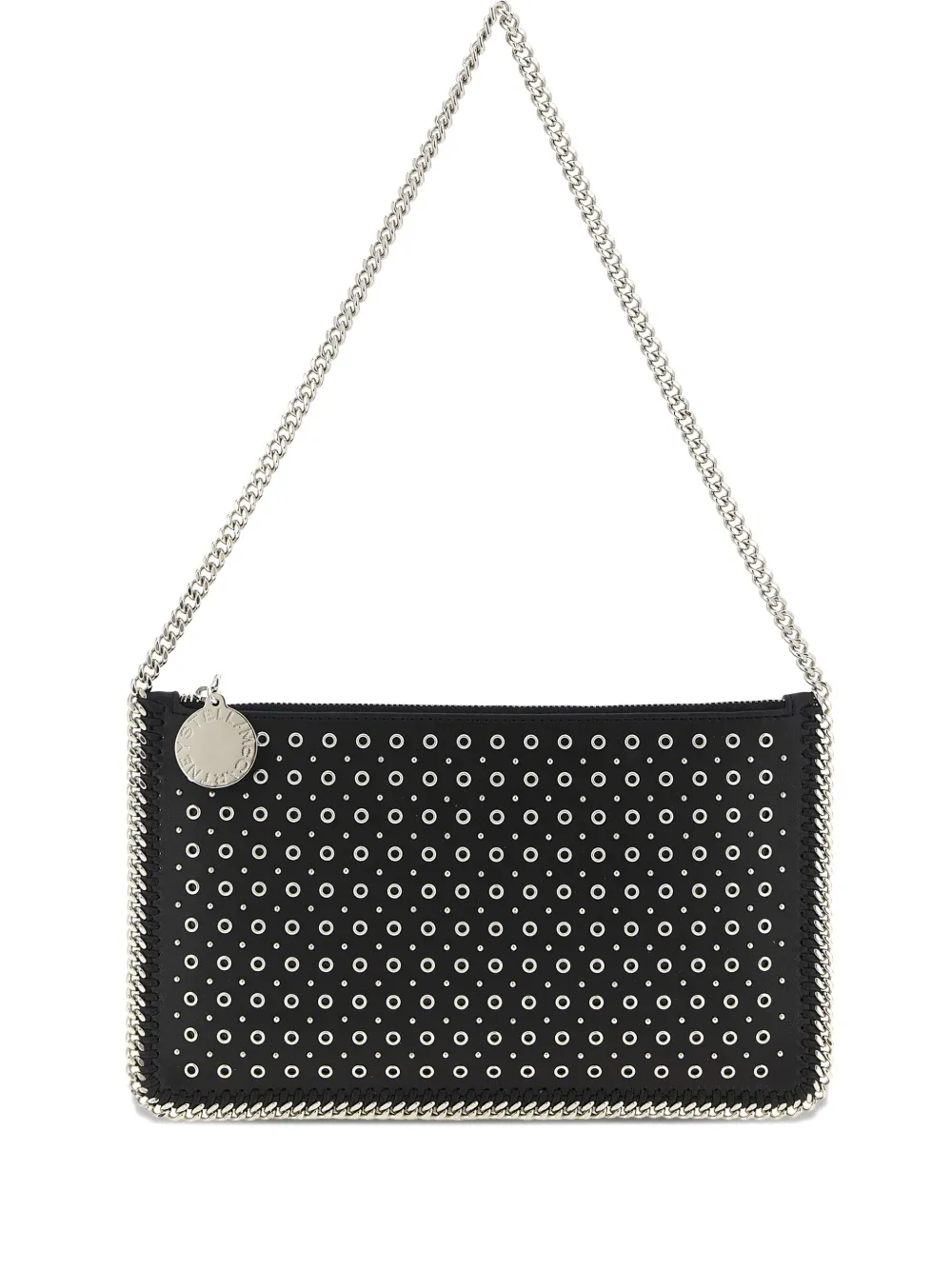 Stella McCartney Falabella stud-embellished chain shoulder bag | Black | Image 1