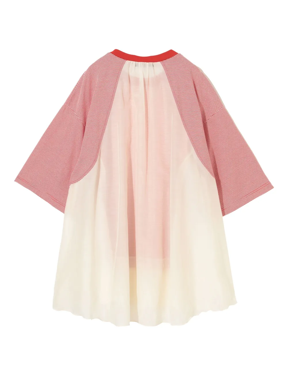 Undercover Gestreepte pullover met vlakken Rood