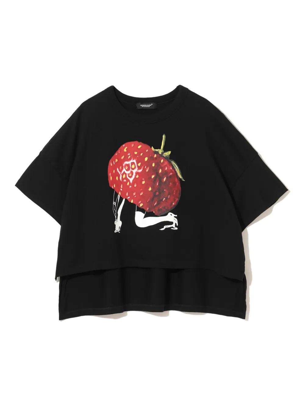 Undercover T-shirt met aardbeiprint Zwart