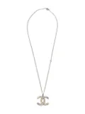 CHANEL Pre-Owned 2017 pearl CC chain necklace - Silver