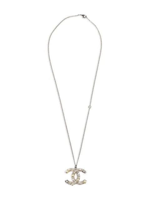 CHANEL Pre-Owned 2017 pearl CC chain necklace