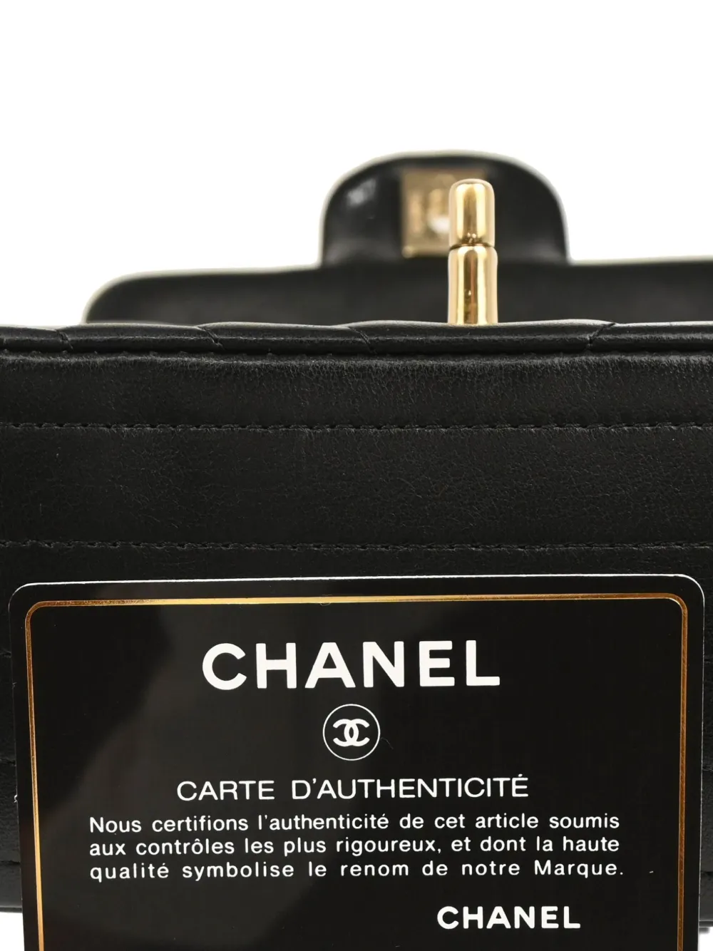 Pre-owned Chanel 2016 Mini Classic Square Flap 17 Shoulder Bag In Black