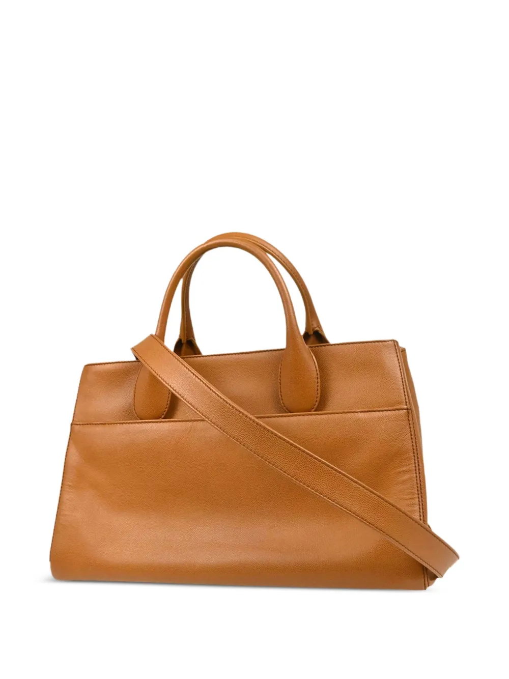 Pre-owned Chanel 2015 Executive Cerf Tote Bag In Brown