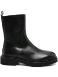 Evaluna zip leather ankle boots - Black