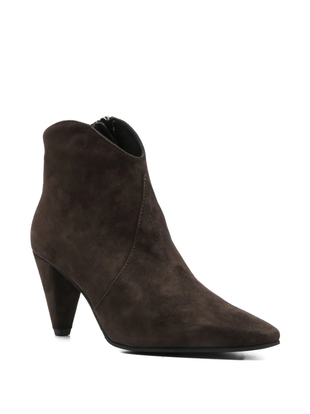 Evaluna 80mm pointed-toe heeled ankle boots Brown