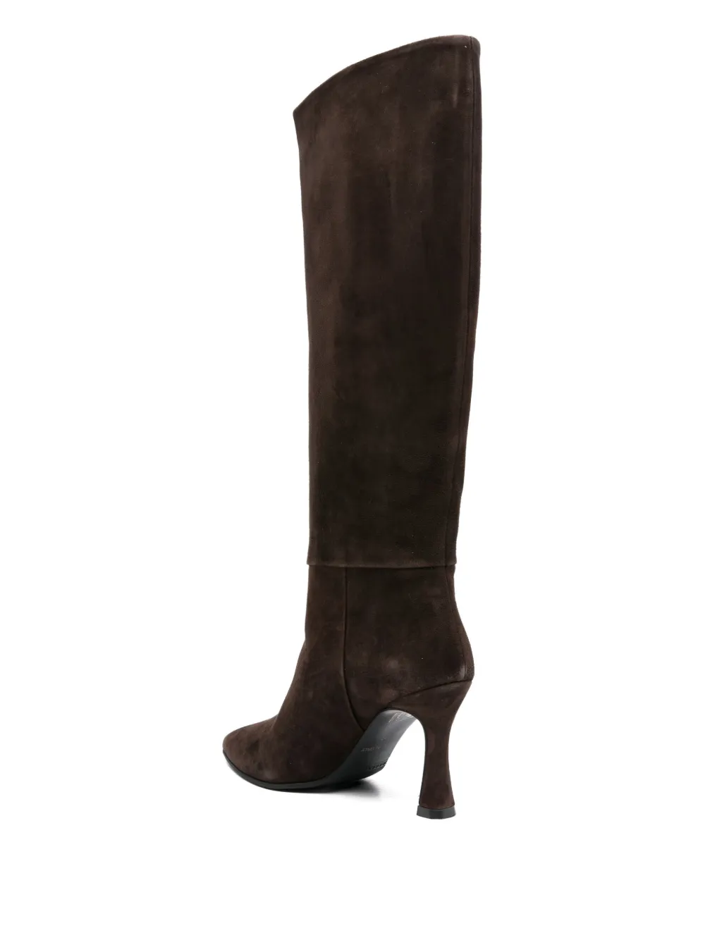 Evaluna 90mm suede pointed-toe knee-high boots Brown