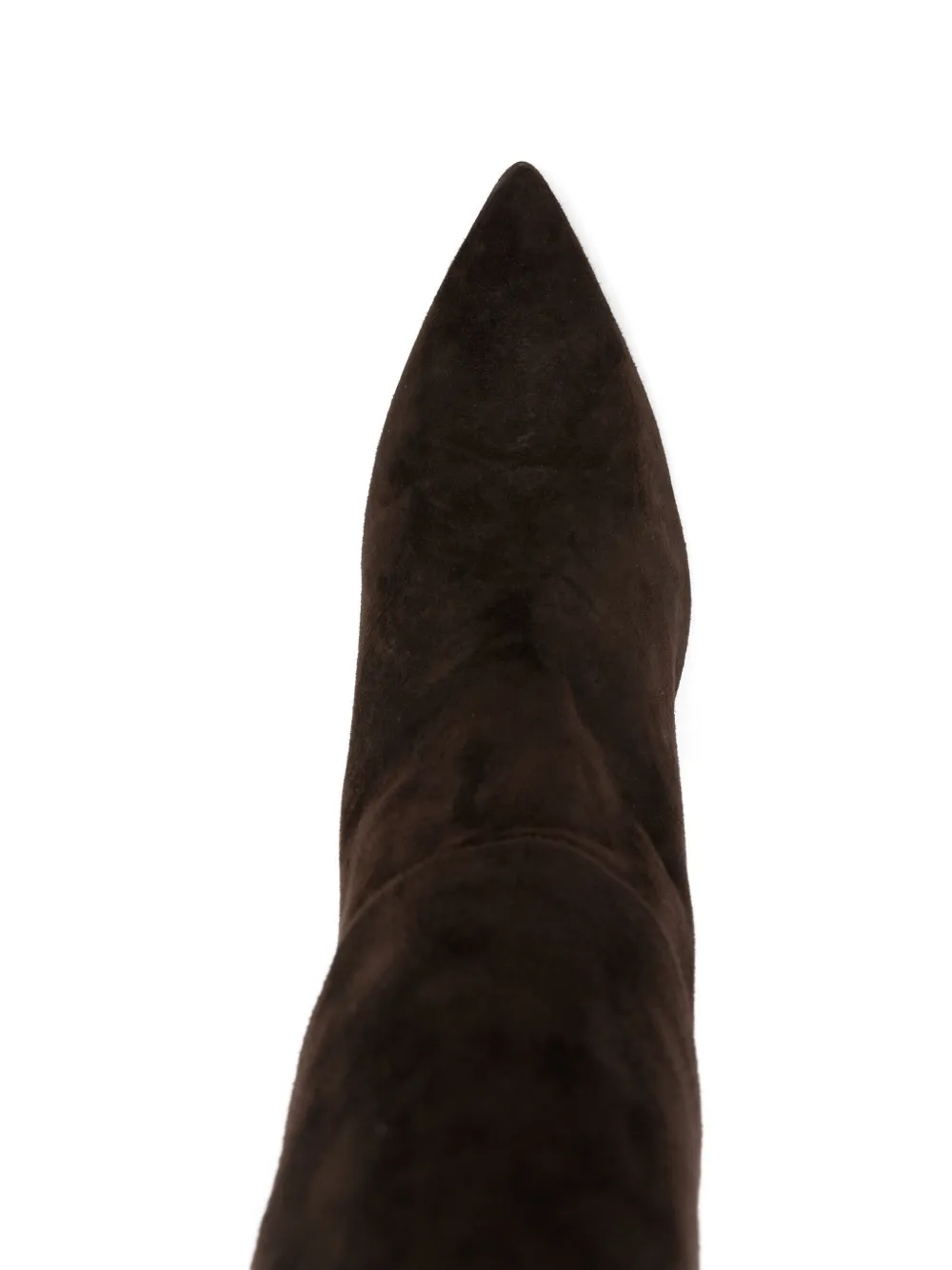 Evaluna 90mm suede pointed-toe knee-high boots Brown