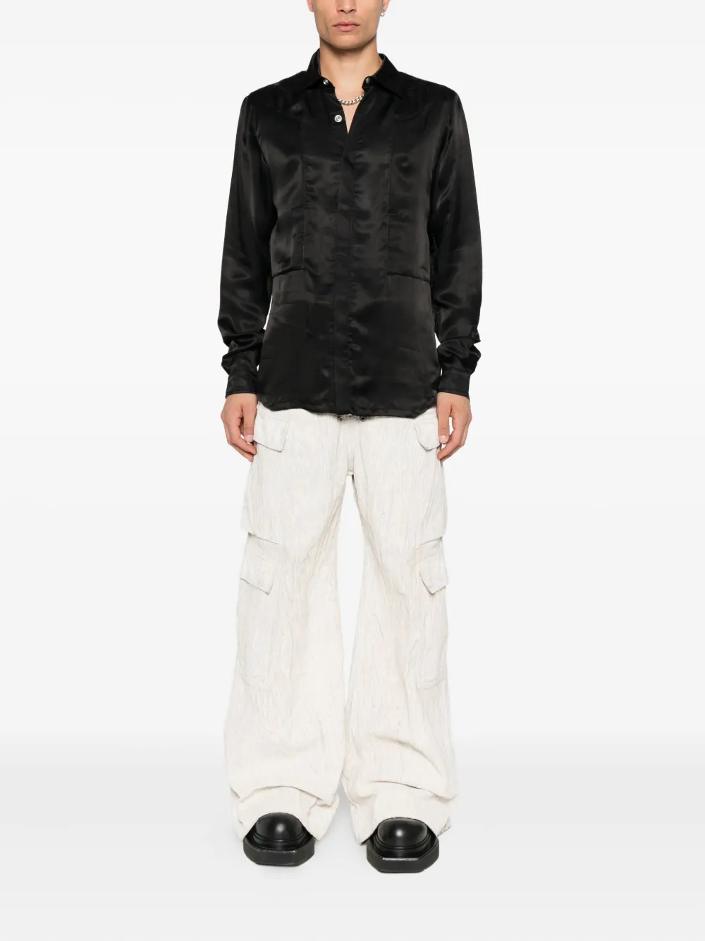 Rick Owens Overhemd met lange mouwen - Zwart