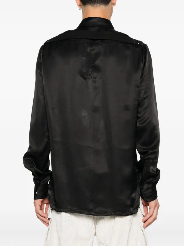 Rick Owens ロングスリーブ シャツ | ブラック | FARFETCH JP