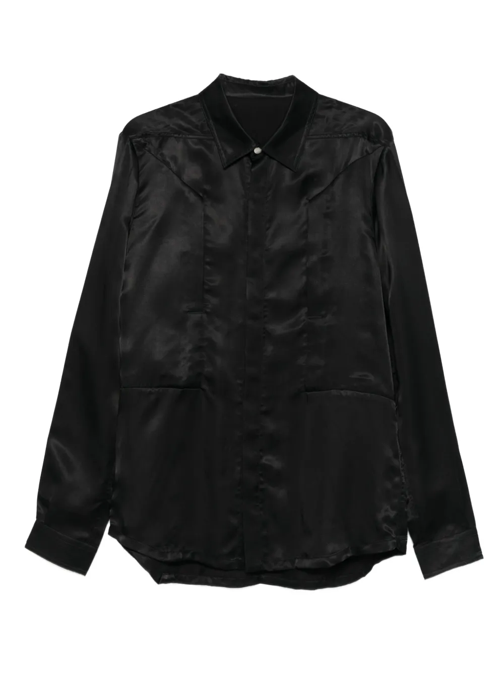Rick Owens Long-sleeve Shirt In Black