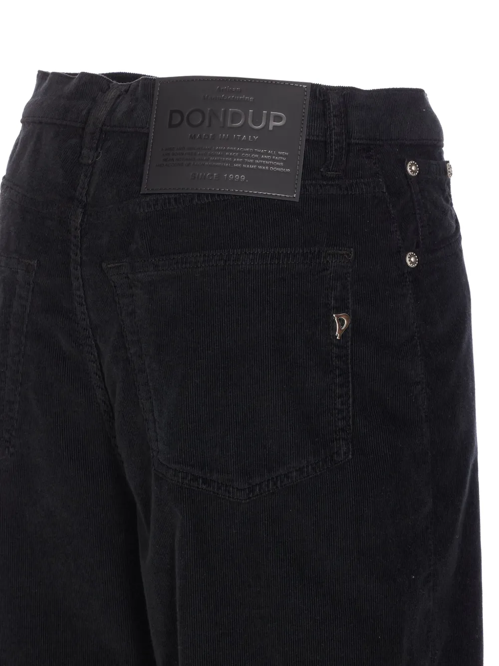 Dondup Loose Fit Velvet Trousers With Button Detailing