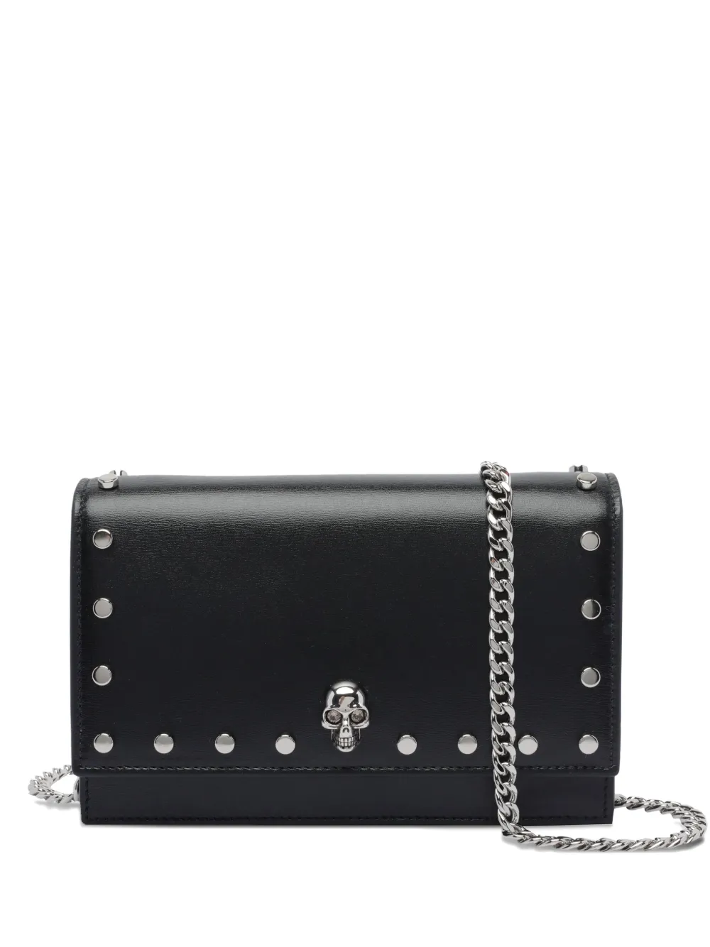Alexander McQueen Kleine Skull schoudertas met studs Zwart