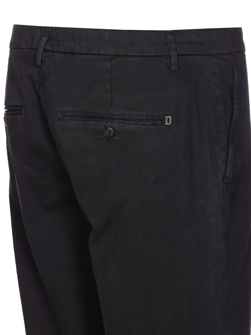DONDUP Katoenen broek met rits Zwart