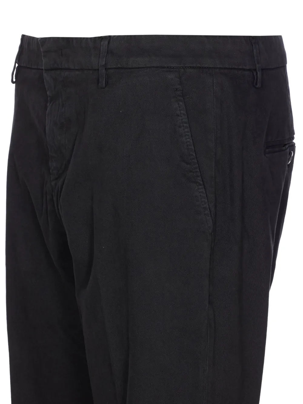 DONDUP Katoenen broek met rits Zwart