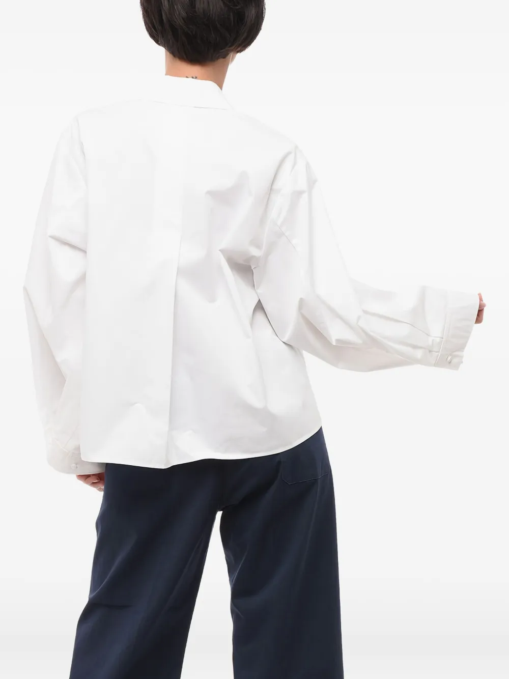 Giorgio Armani Blouse met maxi-mouwen Wit