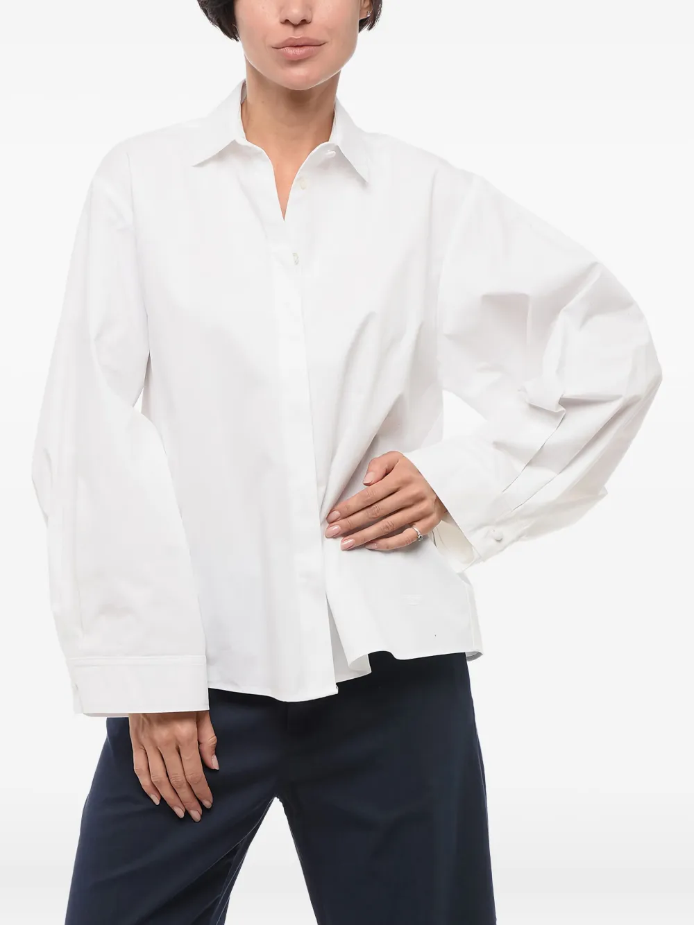 Giorgio Armani Blouse met maxi-mouwen Wit