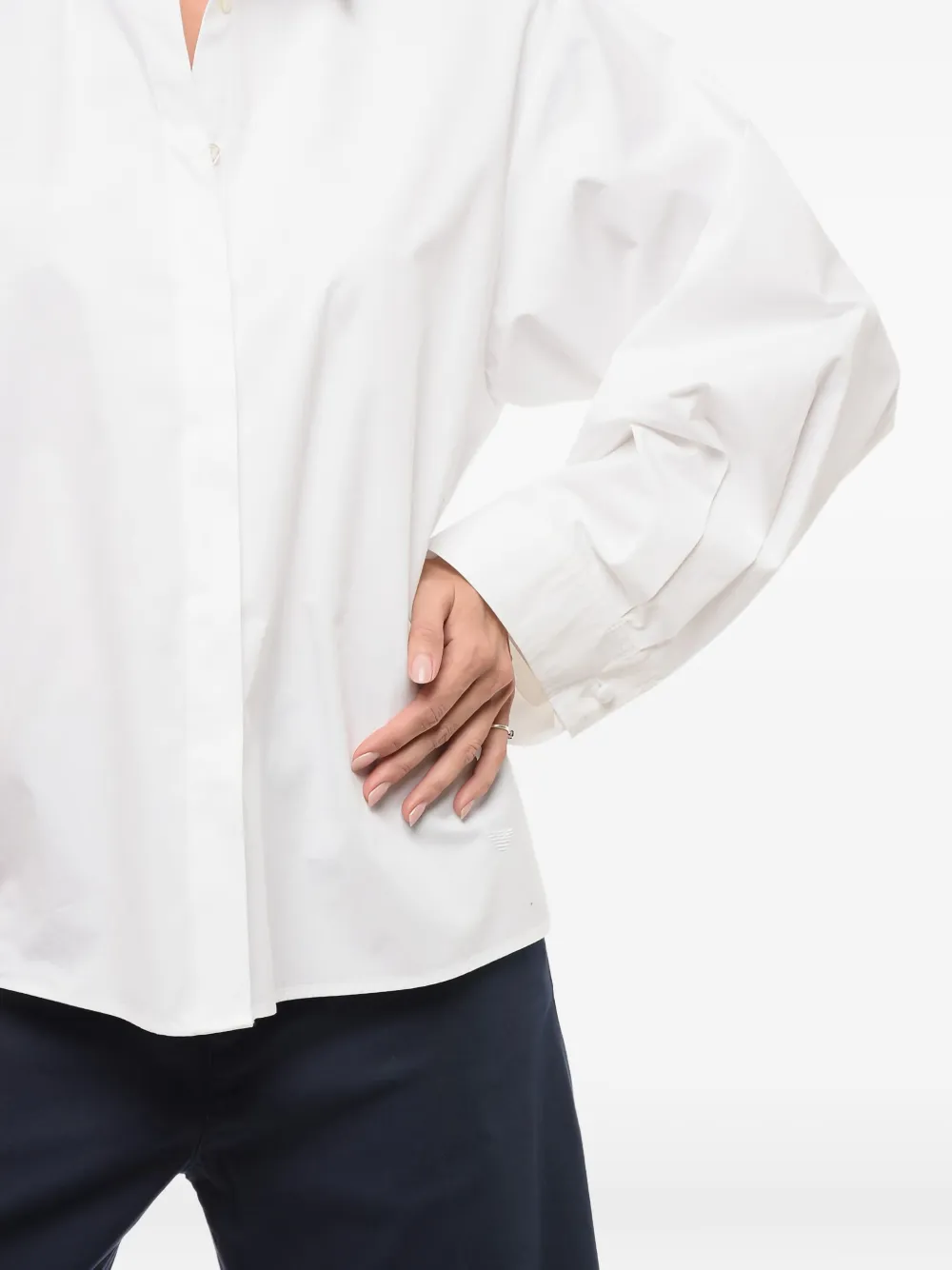 Giorgio Armani Blouse met maxi-mouwen Wit