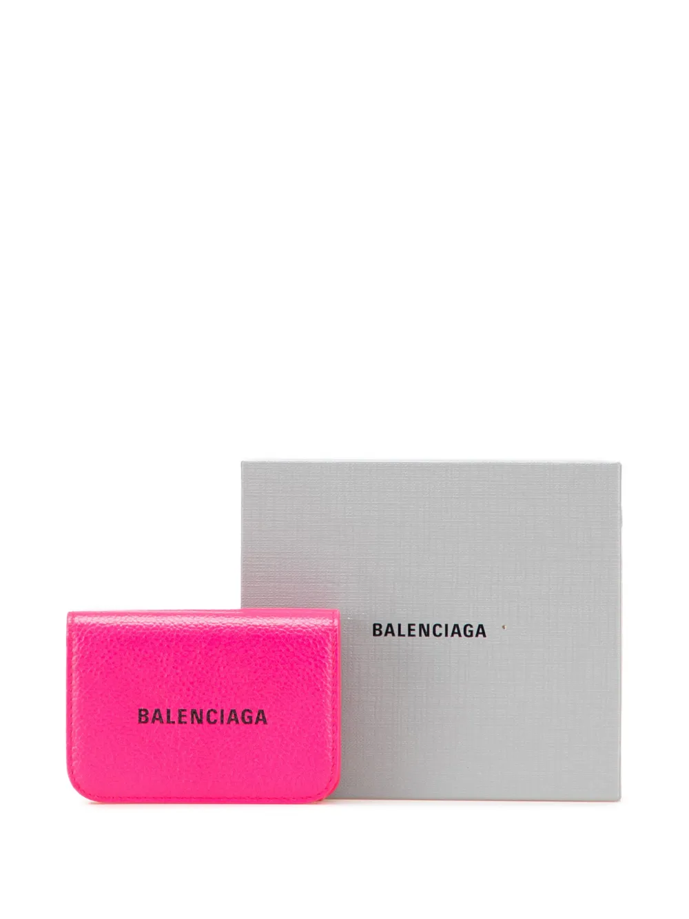 Pre-owned Balenciaga 2007-2020 Mini Leather Cash Trifold Wallet Small Wallets