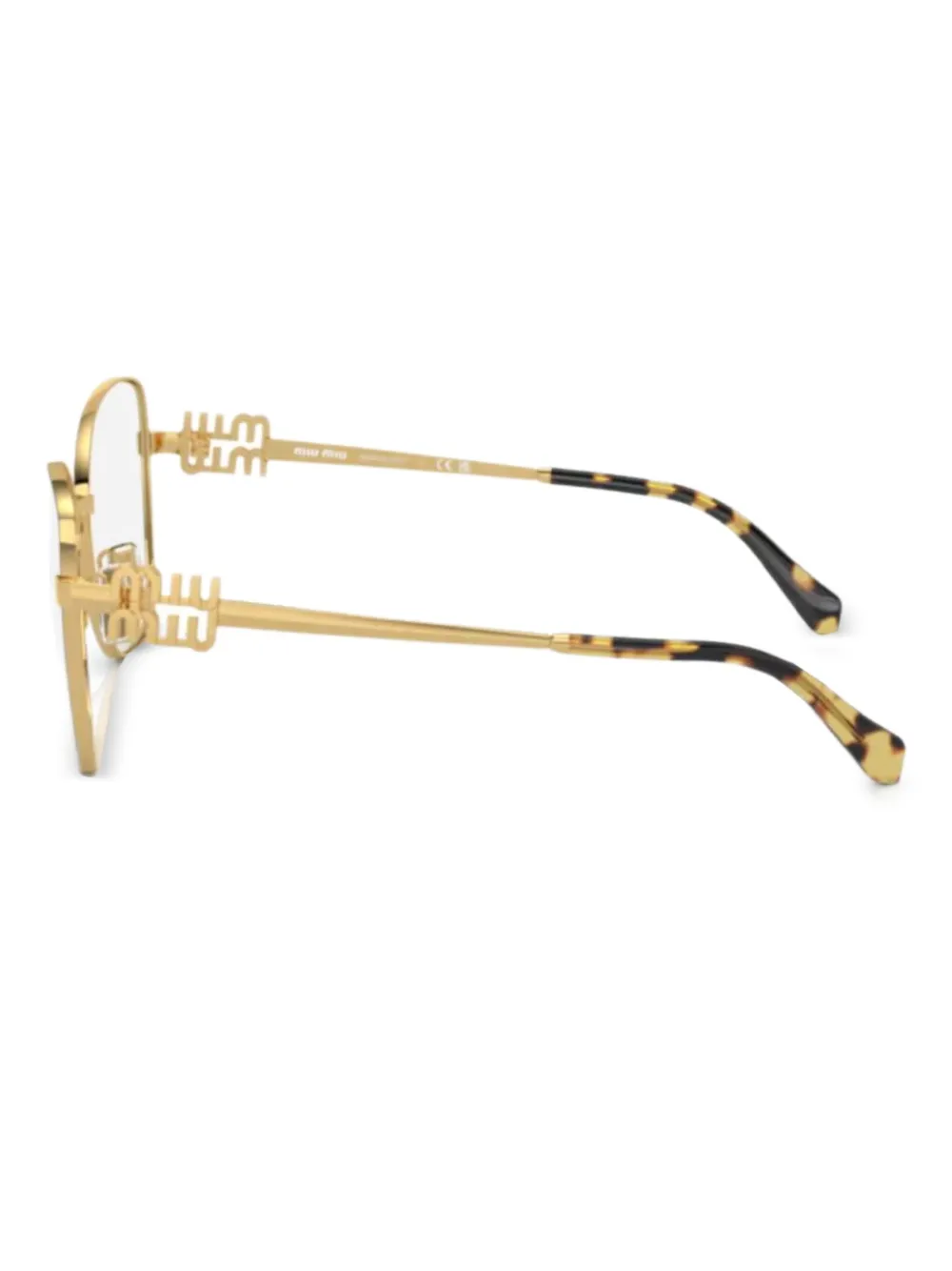 Miu Eyewear Bril met cat-eye montuur Geel