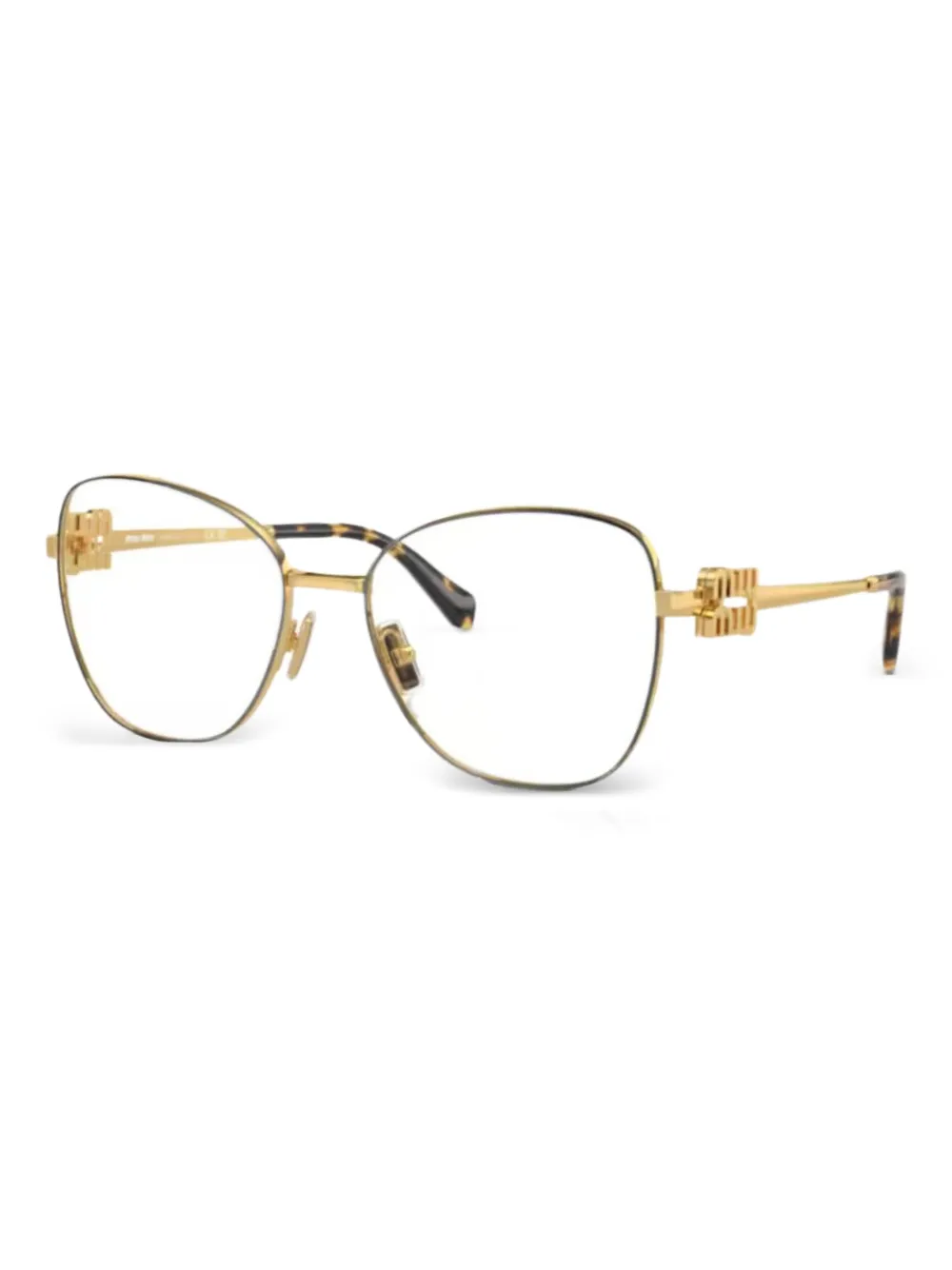 Miu Eyewear cat-eye frame glasses Geel