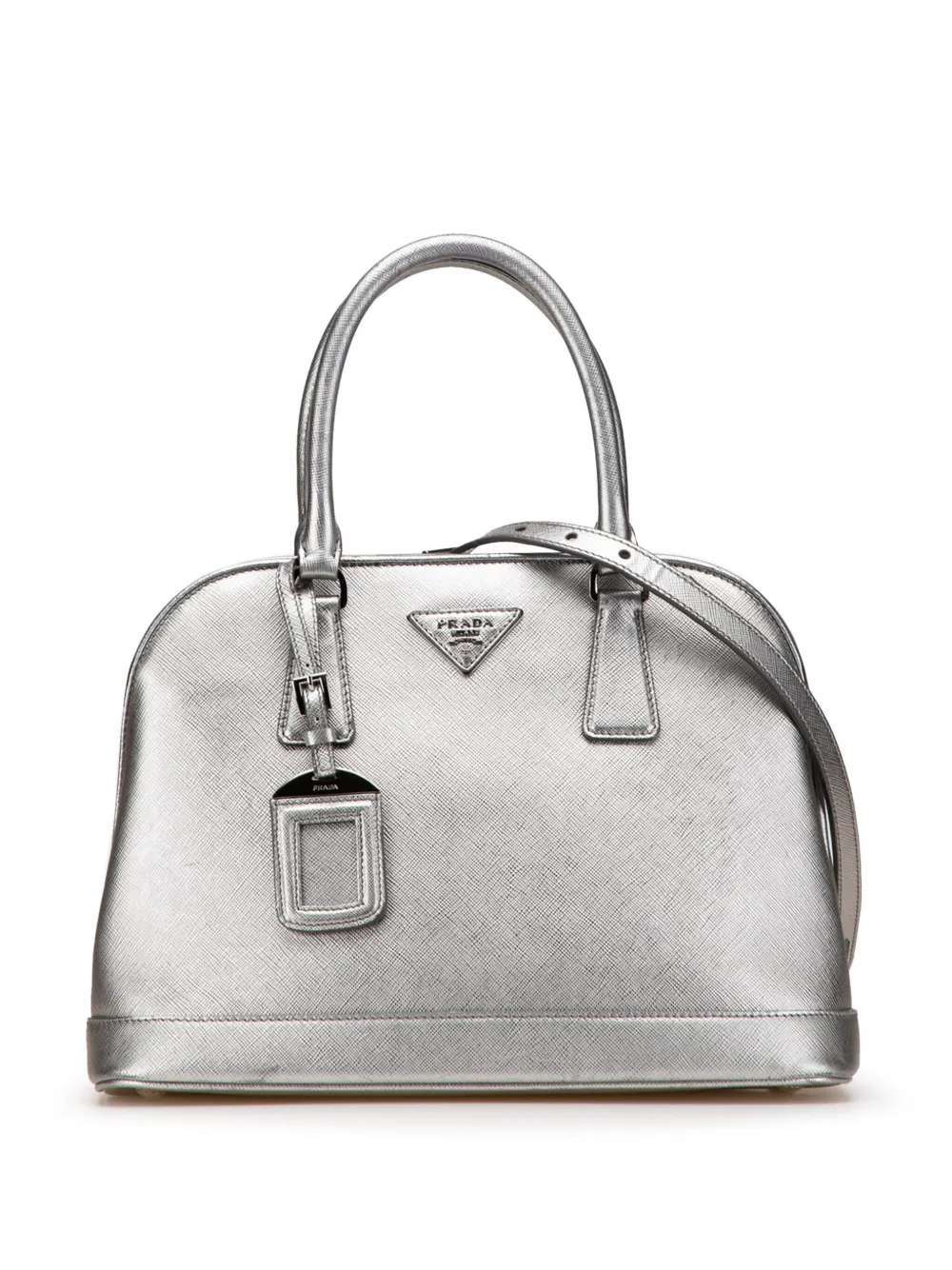 Prada Pre-Owned 2000-2025 ミディアム サフィアーノルクス オープン プロムナード サッチェルバッグ - Prada Pre-Owned 2000-2025 ミディアム サフィアーノルクス オープン プロムナード サッチェルバッグ -