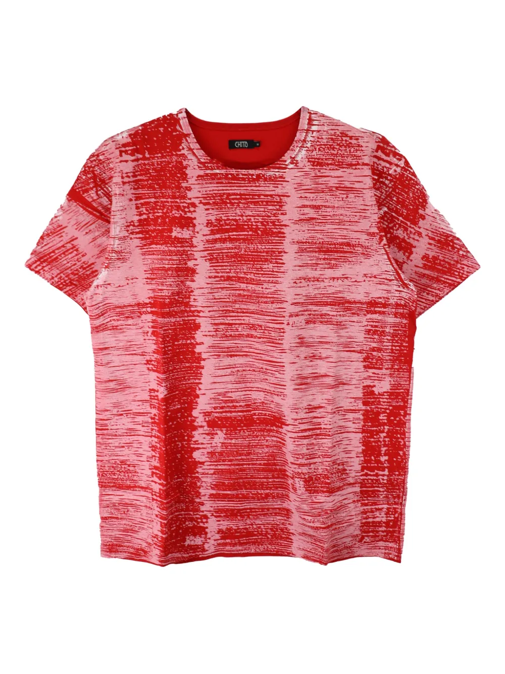 CHITO Knock-out Pup abstract-print cotton T-shirt - レッド CHITO Knock-out Pup abstract-print cotton T-shirt - レッド