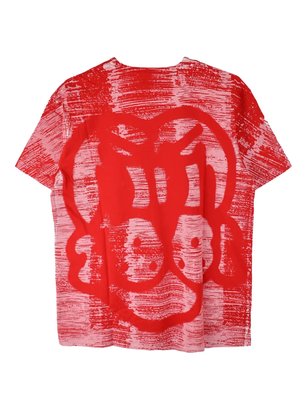 CHITO Knock-out Pup katoenen T-shirt met abstracte print - Rood