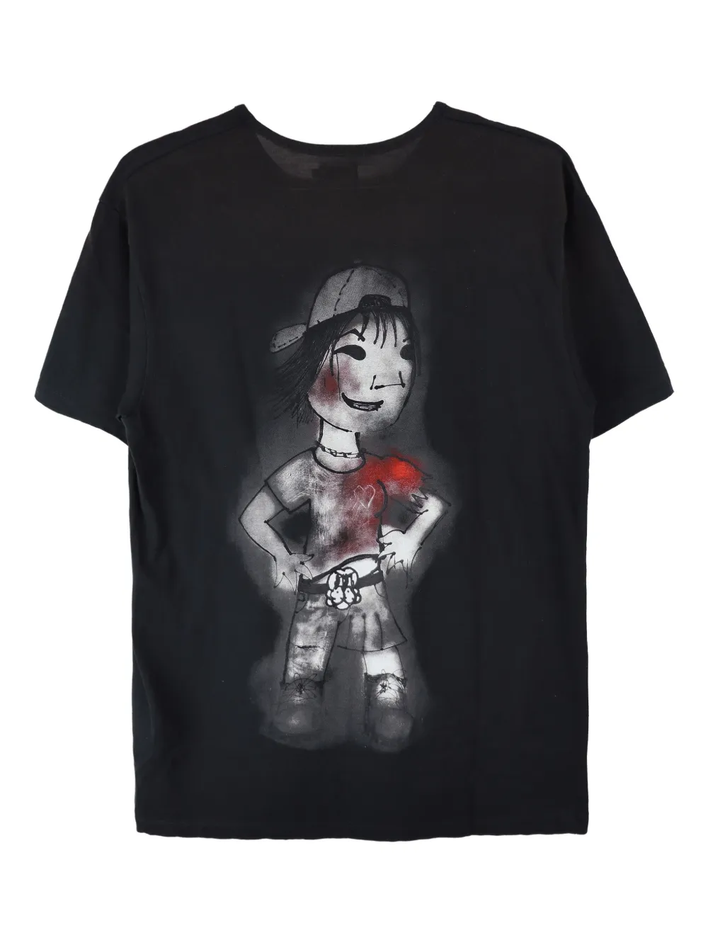 CHITO Punkii katoenen T-shirt met grafische print - Zwart