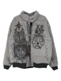 CHITO Finesse Pup hand-painted quilted jacket - Grey
