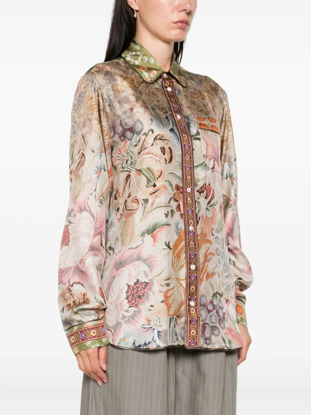 Pierre-Louis Mascia floral-print shirt Groen