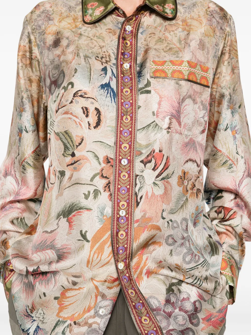 Pierre-Louis Mascia floral-print shirt Groen