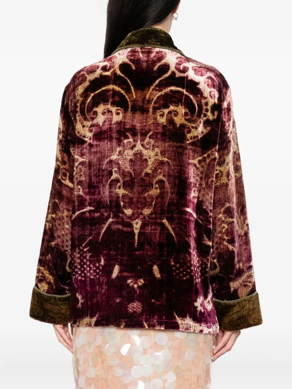Pierre-Louis Mascia Kanpur velvet blazer Rood