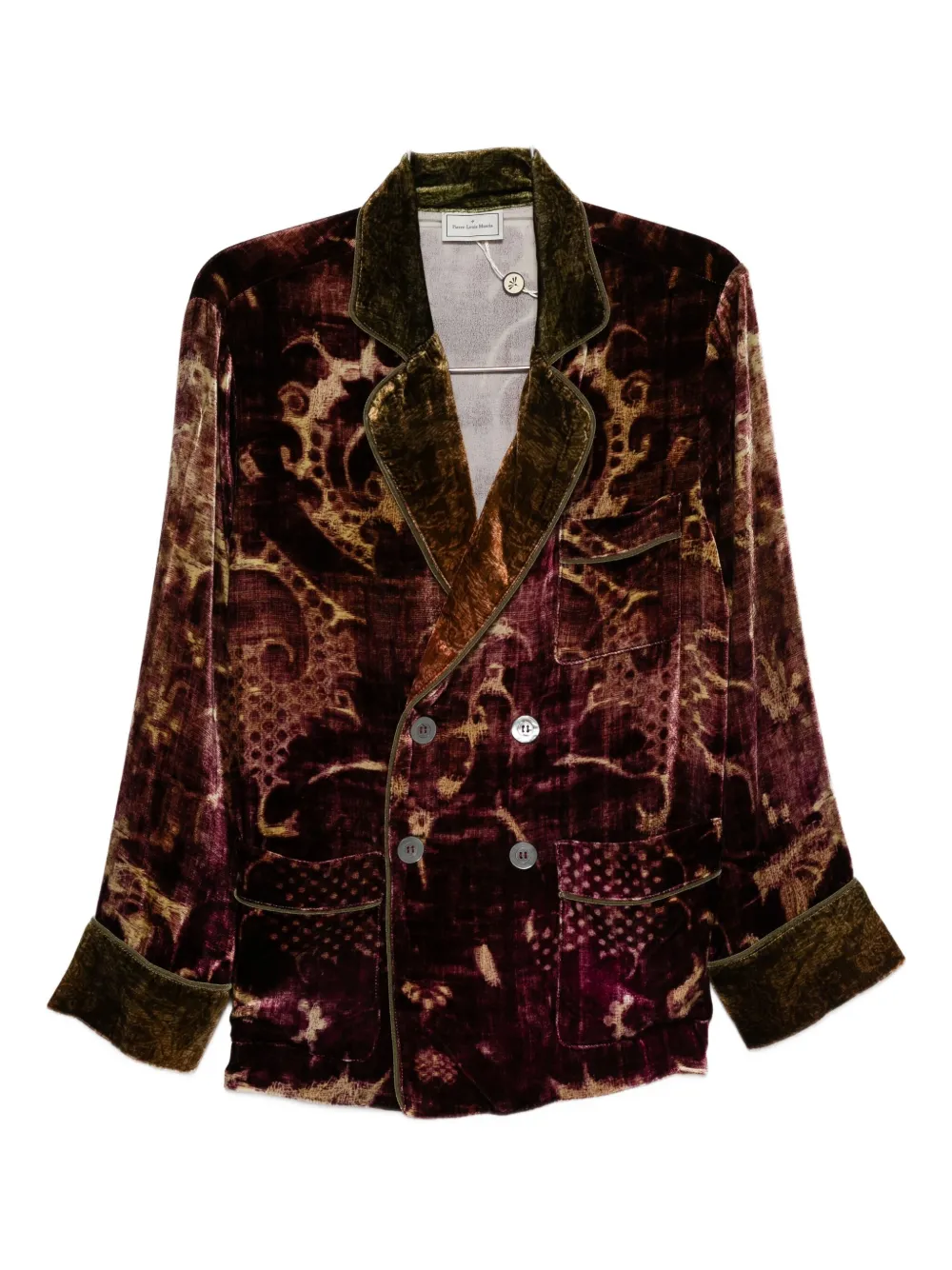 Pierre-Louis Mascia Kanpur velvet blazer Rood