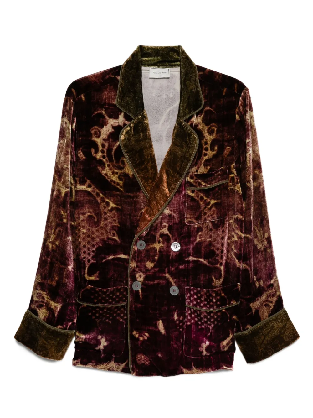 Pierre-Louis Mascia Kanpur velvet blazer Rood